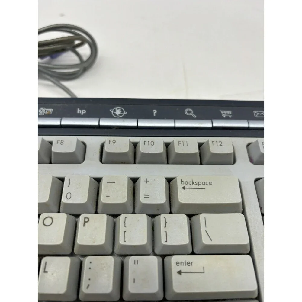Vintage HP Hewlett Packard Model 5183 Keyboard Clicky Clack Multimedia 6 pin